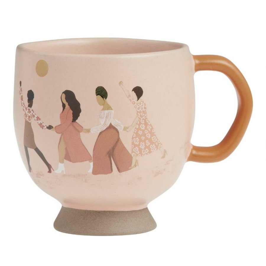 Drinkware * | World Market Kolor Me Koby Terracotta And Blush Women Ceramic Mug