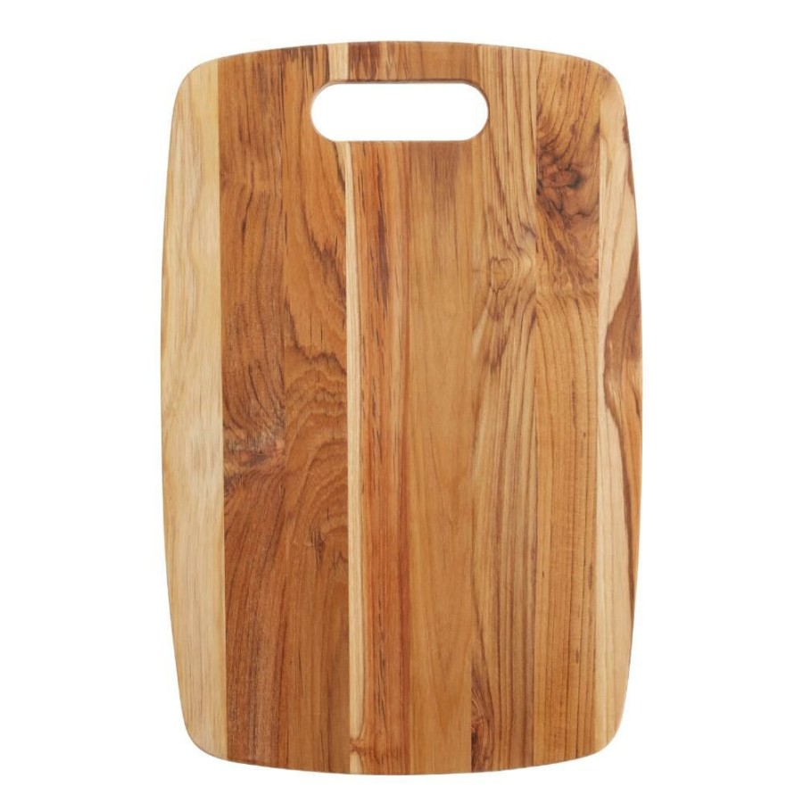 Kitchen Tools & Accessories * | World Market Large Teakhaus Edge Grain Wood Reversible Cutting Board