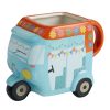 Drinkware * | World Market Blue And Orange Rickshaw Figural Ceramic Mug