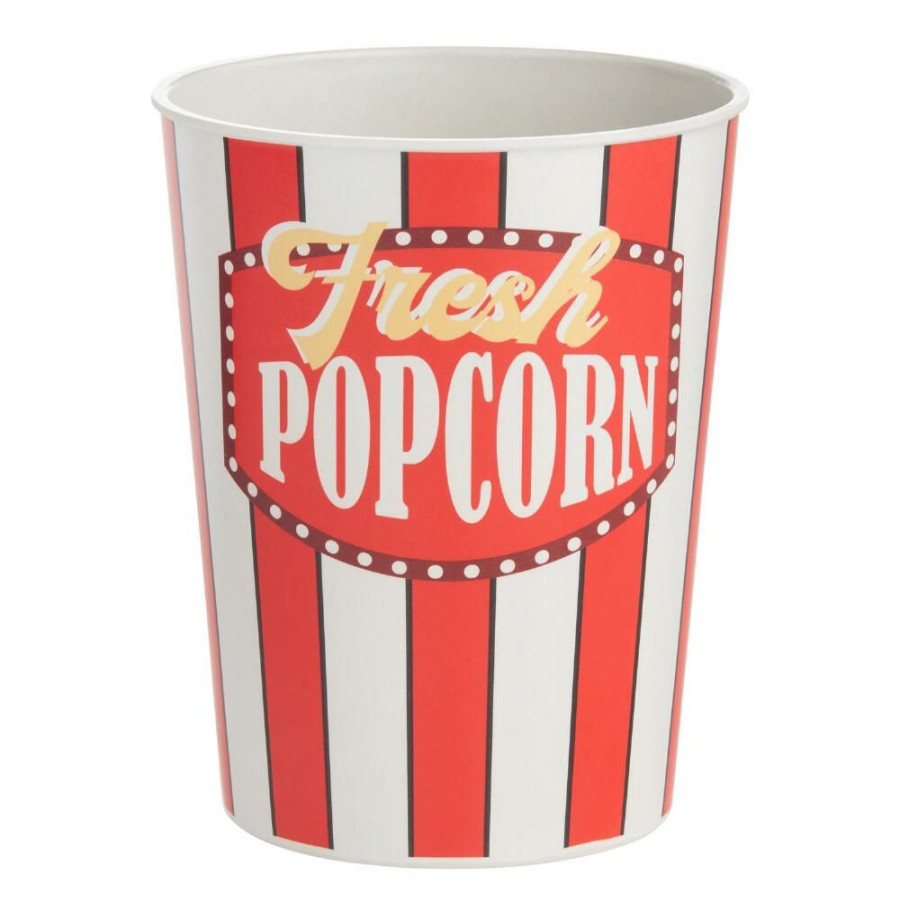 Serveware * | World Market Red Stripe Bamboo Fiber And Melamine Popcorn Container