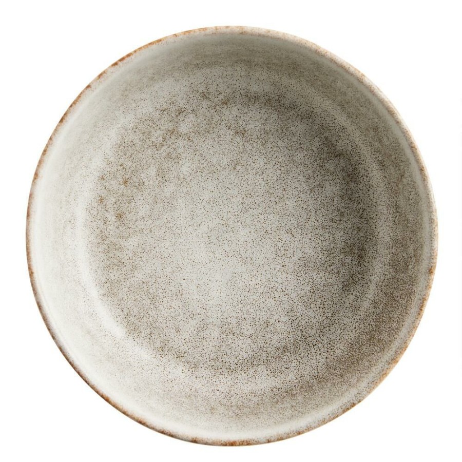 Dinnerware * | World Market Vita Ivory And Brown Reactive Glaze Bowl