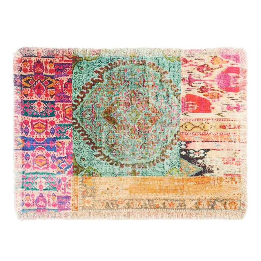 Table Linens * | World Market Multicolor Patchwork Haveli Placemats Set Of 4