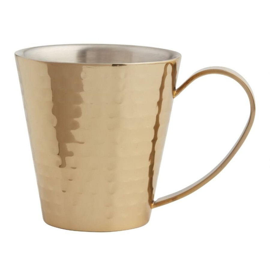 Drinkware * | World Market Julian Gold Hammered Mug