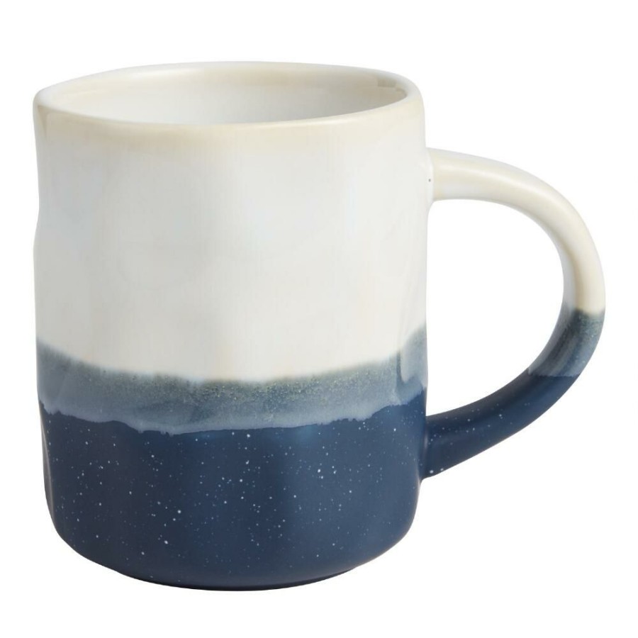 Drinkware * | World Market Cream Ombre Reactive Glaze Organic Ceramic Mug