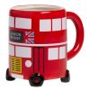 Drinkware * | World Market Red London Bus Figural Ceramic Mug