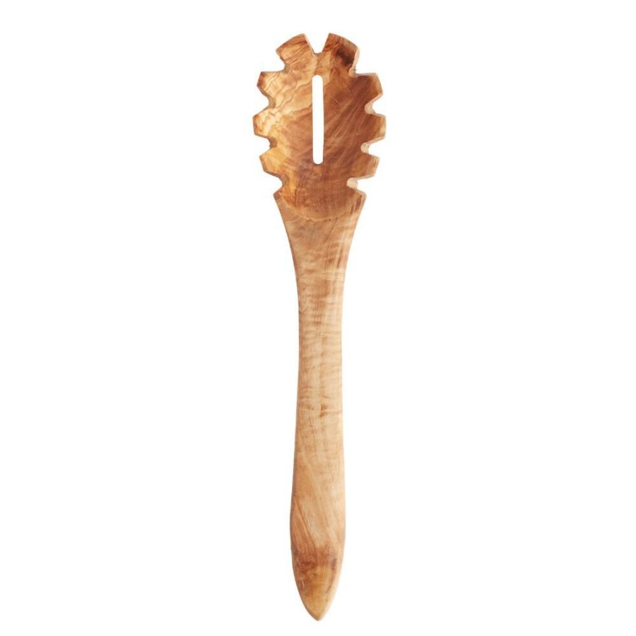 Flatware * | World Market Olive Wood Pasta Server