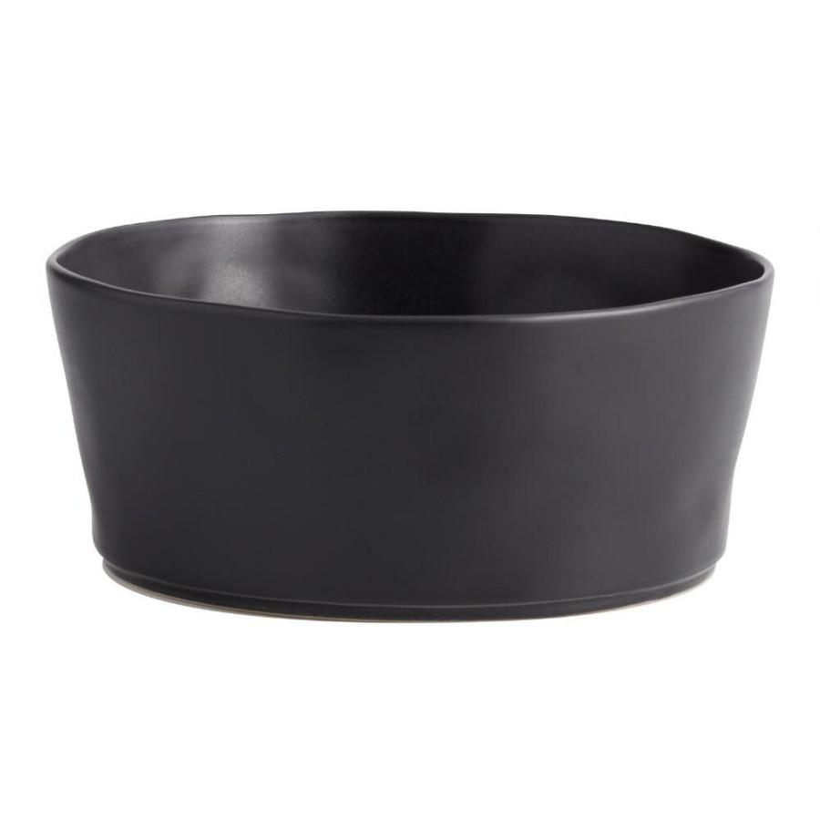 Serveware * | World Market Black Organic Rim Mason Serving Bowl