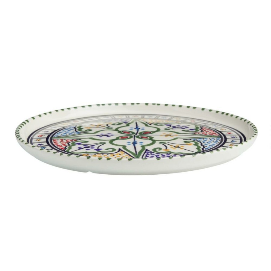 Dinnerware * | World Market Amira Hand Painted Ceramic Dinner Plate