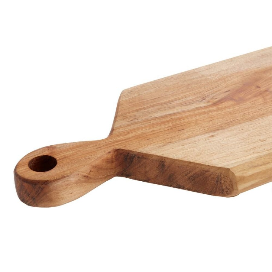 Serveware * | World Market Natural Acacia Wood Footed Serving Board