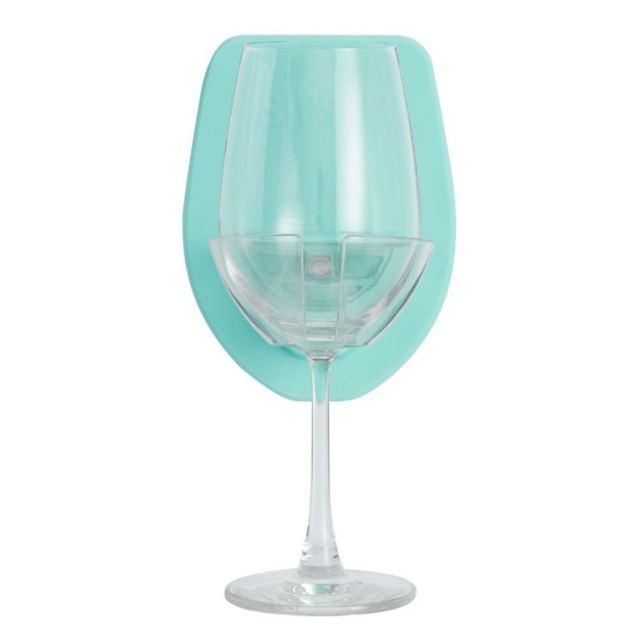 Bar * | World Market Sipski Silicone Shower Wine Glass Holder