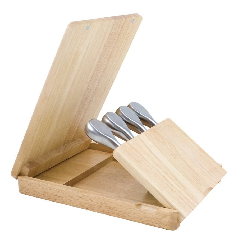 Serveware * | World Market Folding Cheese Board Tool Set