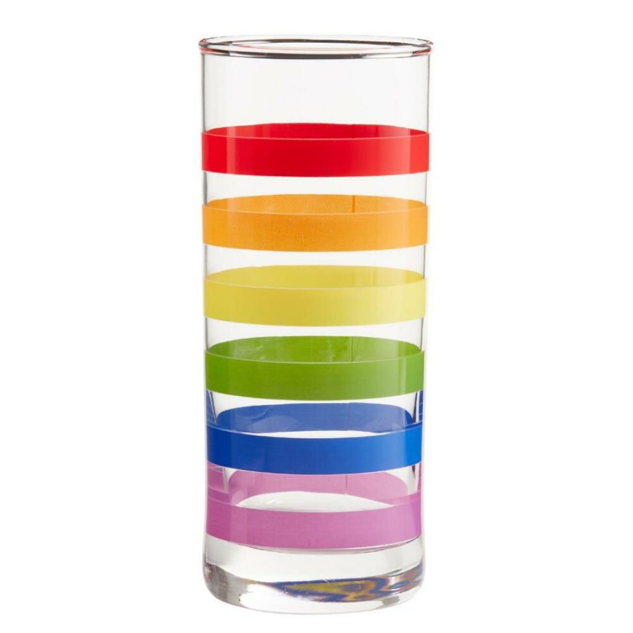 Drinkware * | World Market Rainbow Pride Juice Glass