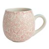 Drinkware * | World Market Red And White Floral Hand Painted Ceramic Mug