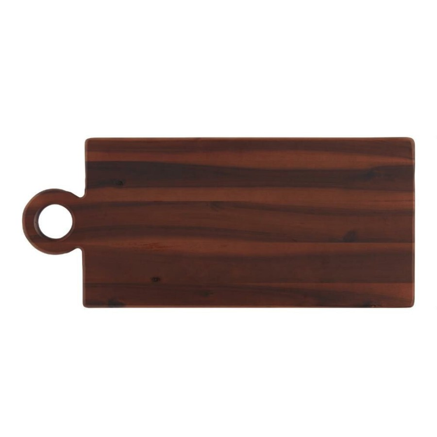 Serveware * | World Market Rectangular Dark Brown Acacia Wood Serving Board