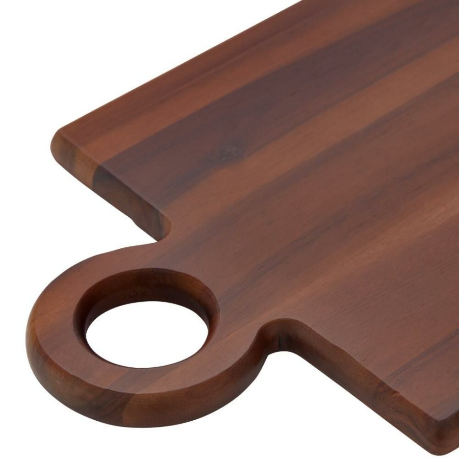 Serveware * | World Market Rectangular Dark Brown Acacia Wood Serving Board