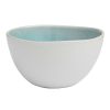 Dinnerware * | World Market Liliana Aqua And White Reactive Glaze Cereal Bowl