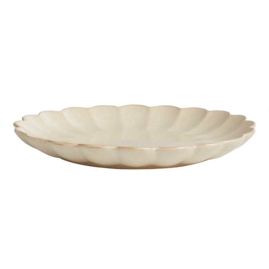 Dinnerware * | World Market Scallop Rim Speckled Dinner Plate