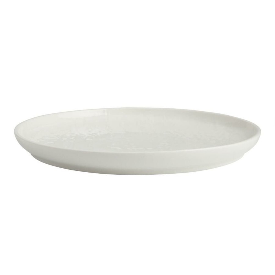 Dinnerware * | World Market Stella White Textured Dinner Plate