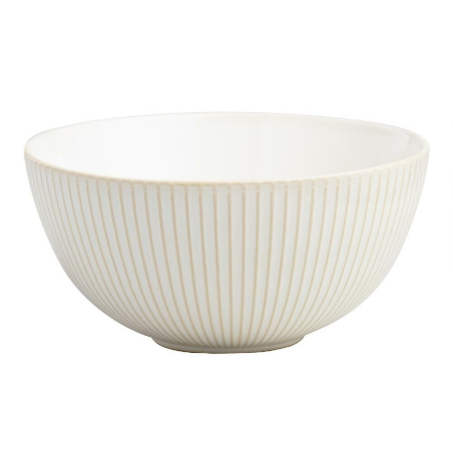 Serveware * | World Market Avery White Textured Bowl Set Of 2