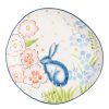 Dinnerware * | World Market Multicolor Floral Bunny Hand Painted Salad Plate