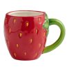 Drinkware * | World Market Hand Painted Strawberry Figural Ceramic Mug