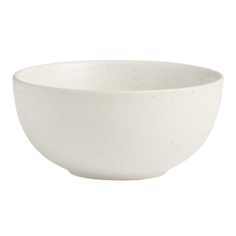 Dinnerware * | World Market Flekk Cream Speckled Cereal Bowl