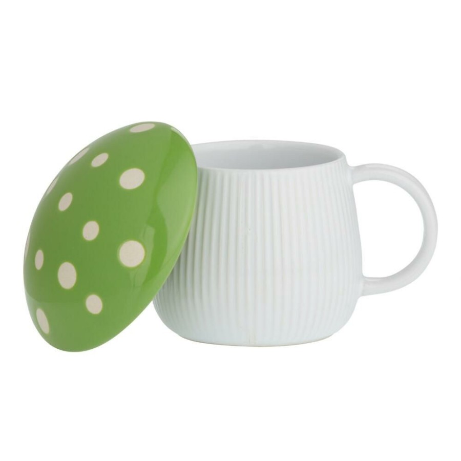 Drinkware * | World Market Mushroom Lidded Ceramic Mug