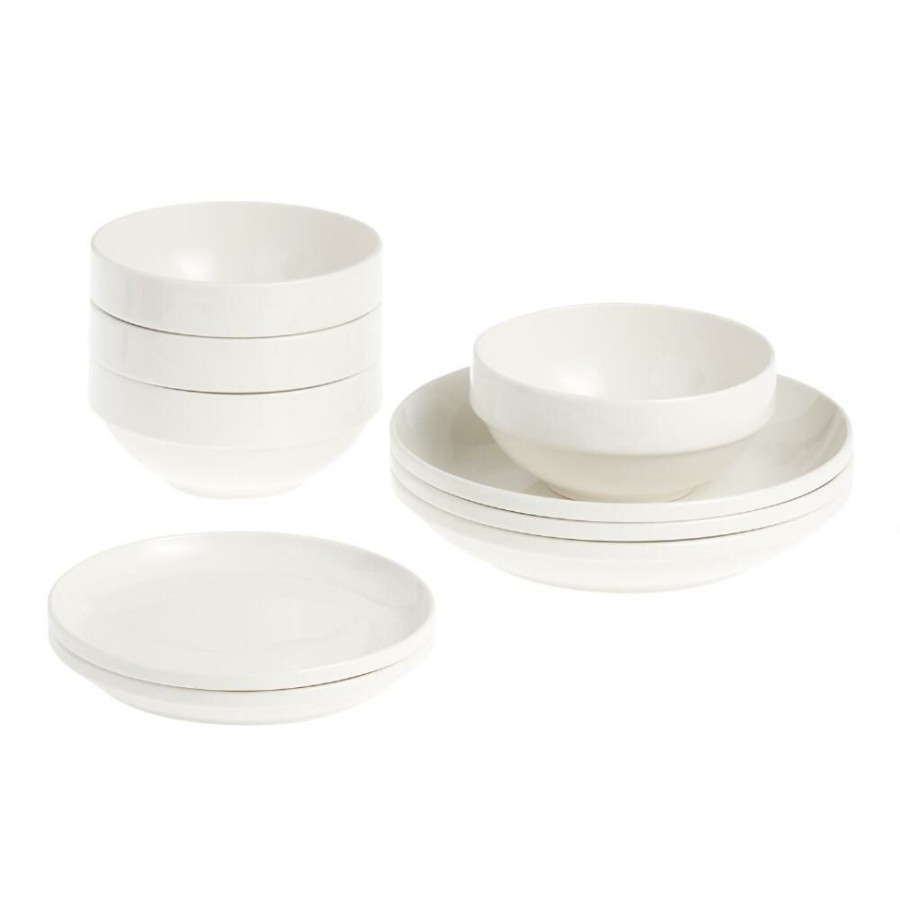 Dinnerware * | World Market Ceramic Stacked 12 Piece Dinnerware Set