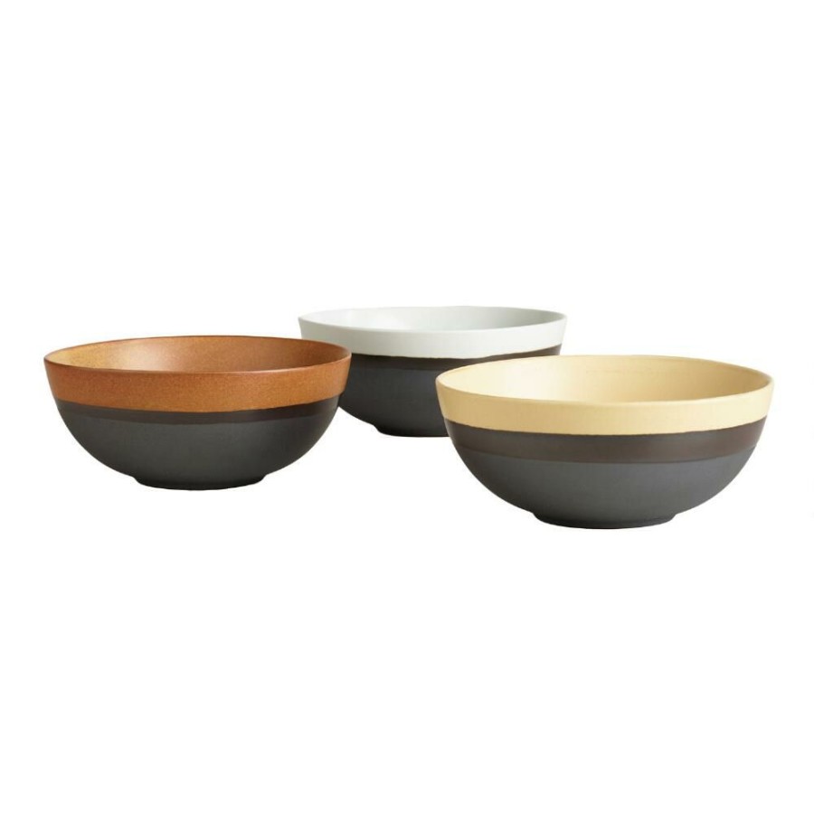 Dinnerware * | World Market Fuji Rimmed Noodle Bowl Set Of 3