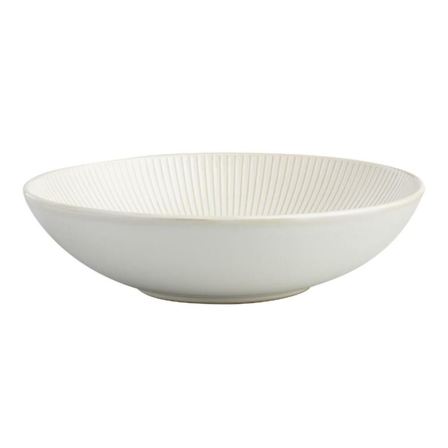 Serveware * | World Market Avery White Textured Serving Bowl