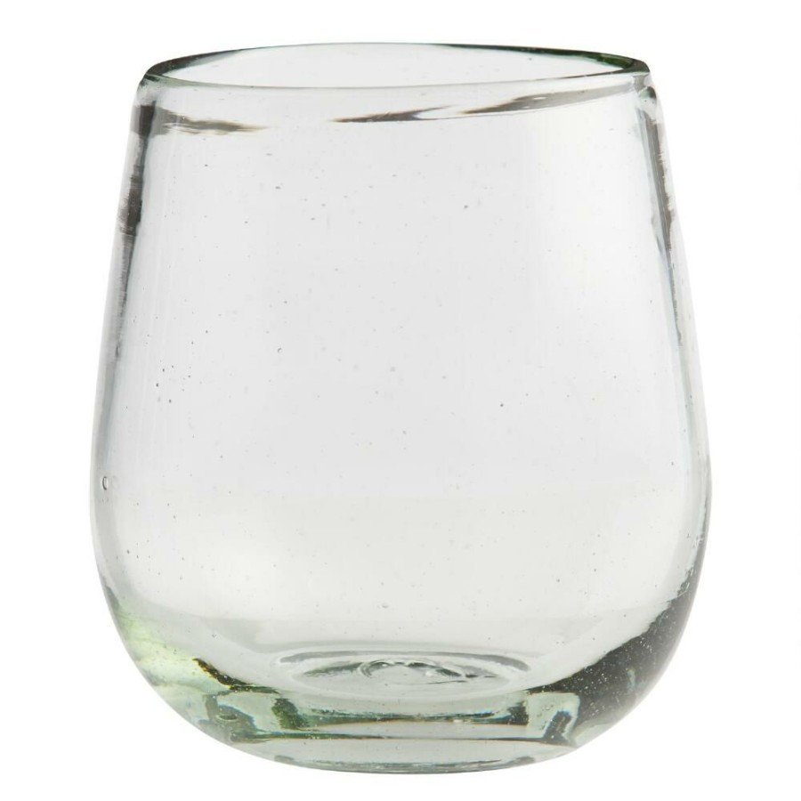 Drinkware * | World Market Recycled Stemless Wine Glasses Set Of 4