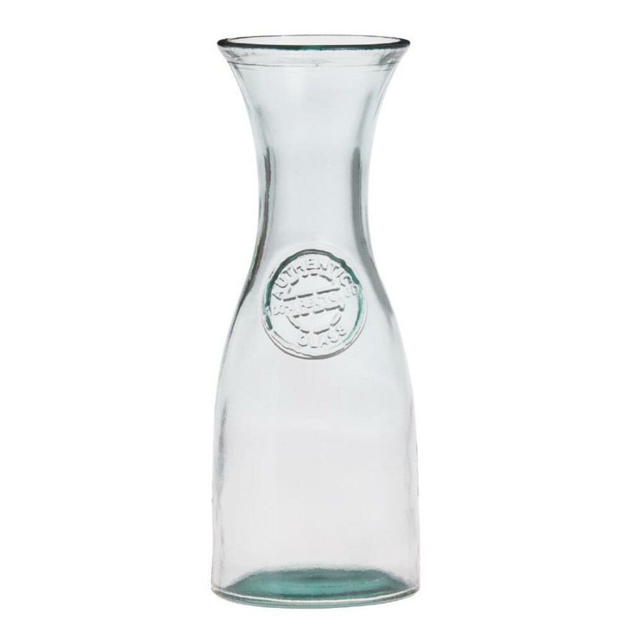 Drinkware * | World Market Spanish Recycled Stamped Glass Carafe