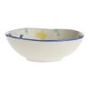 Dinnerware * | World Market Blue And Aqua Floral Hand Painted Soup Bowl