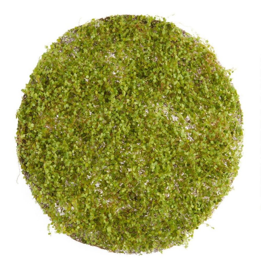 Table Linens * | World Market Round Faux Boxwood Table Decor Mat