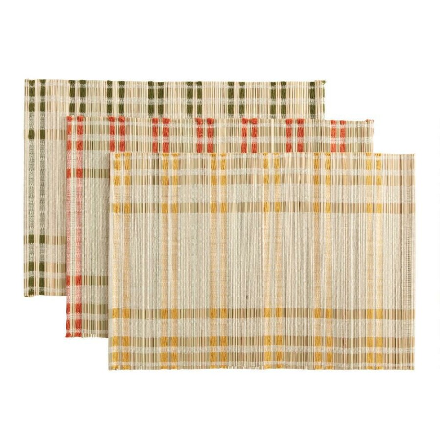 Table Linens * | World Market Woven Cotton And Straw Placemat Set Of 4