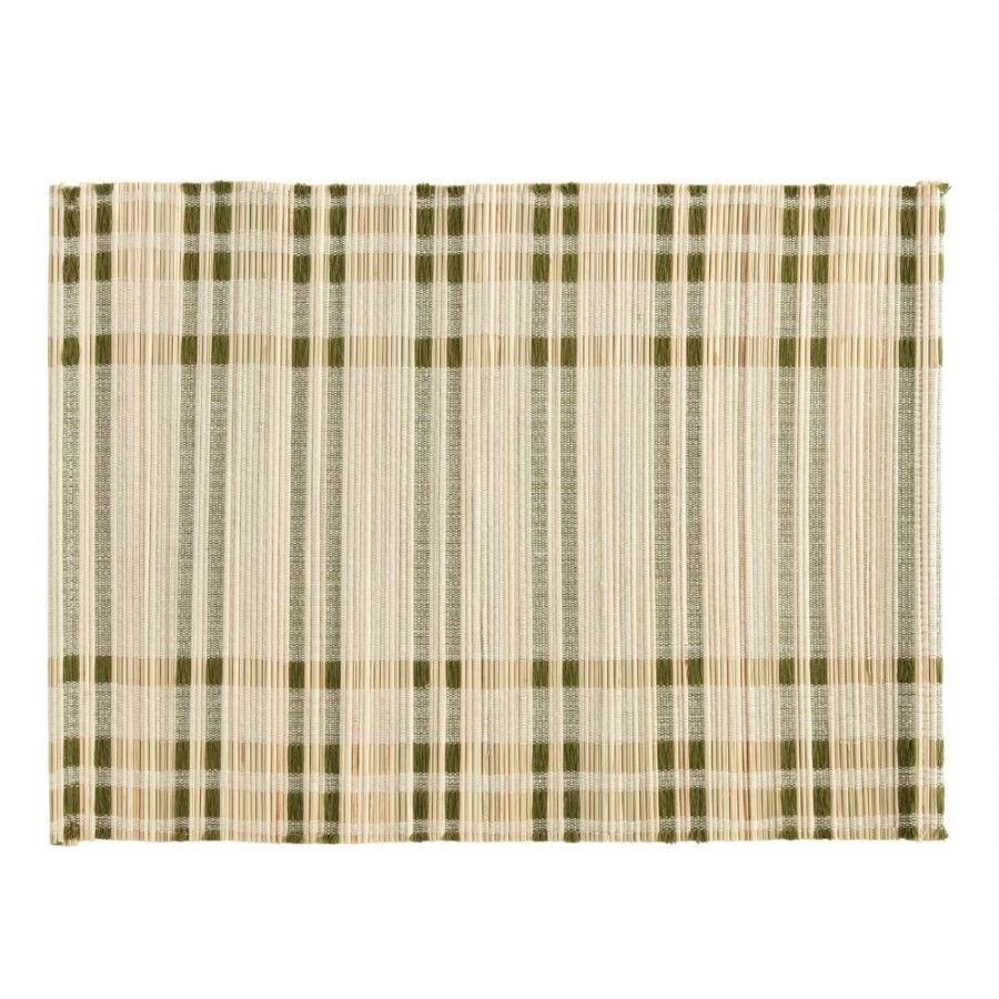 Table Linens * | World Market Woven Cotton And Straw Placemat Set Of 4