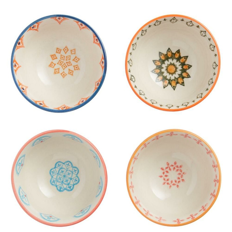 Dinnerware * | World Market Pad Print Rice Bowl Set Of 4