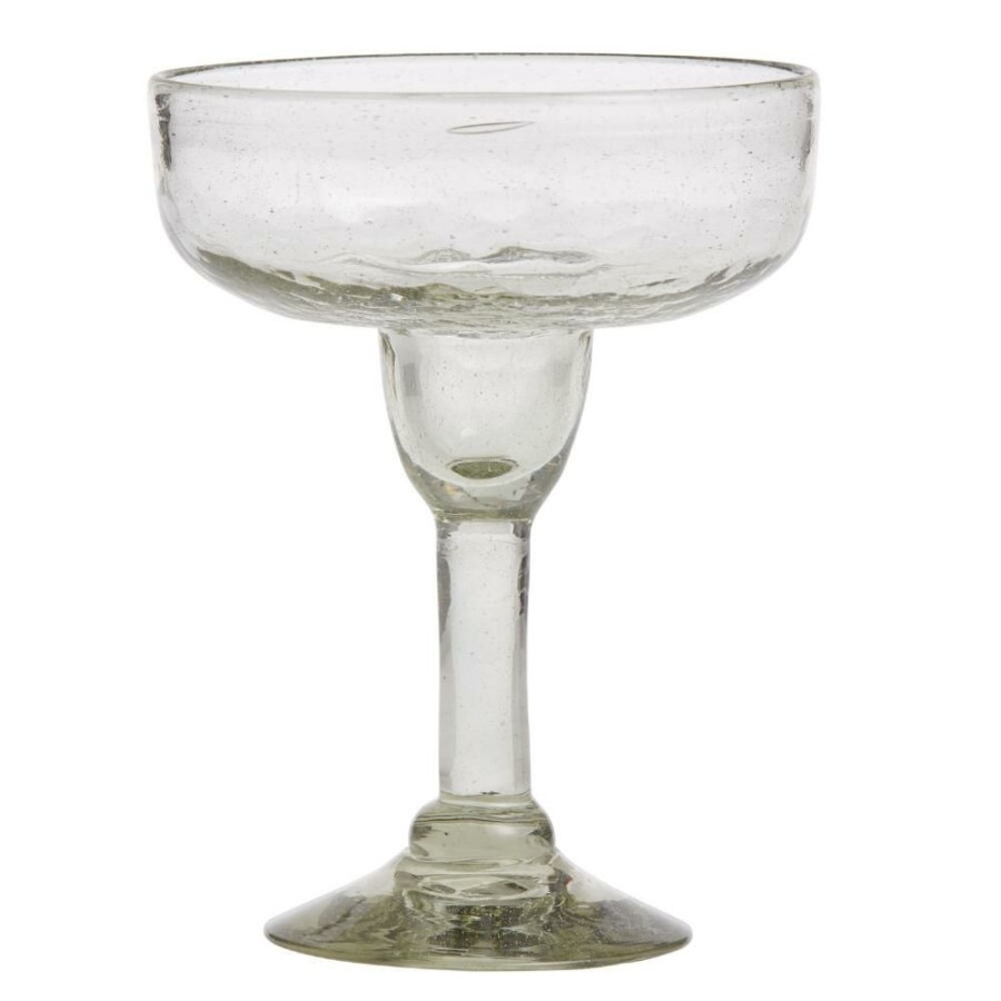 Drinkware * | World Market Crackle Recycled Margarita Glasses Set Of 4