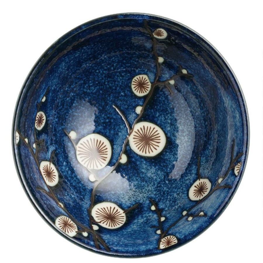 Dinnerware * | World Market Cherry Blossom Blue Bowl Set Of 6