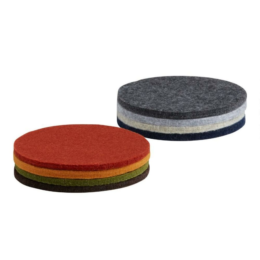 Bar * | World Market Round Felt Coasters 4 Pack