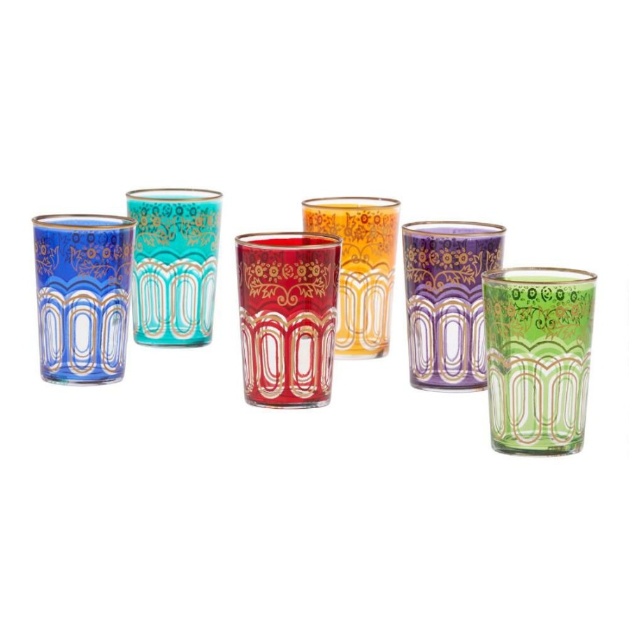 Drinkware * | World Market Moroccan Tea Glasses Set Of 6